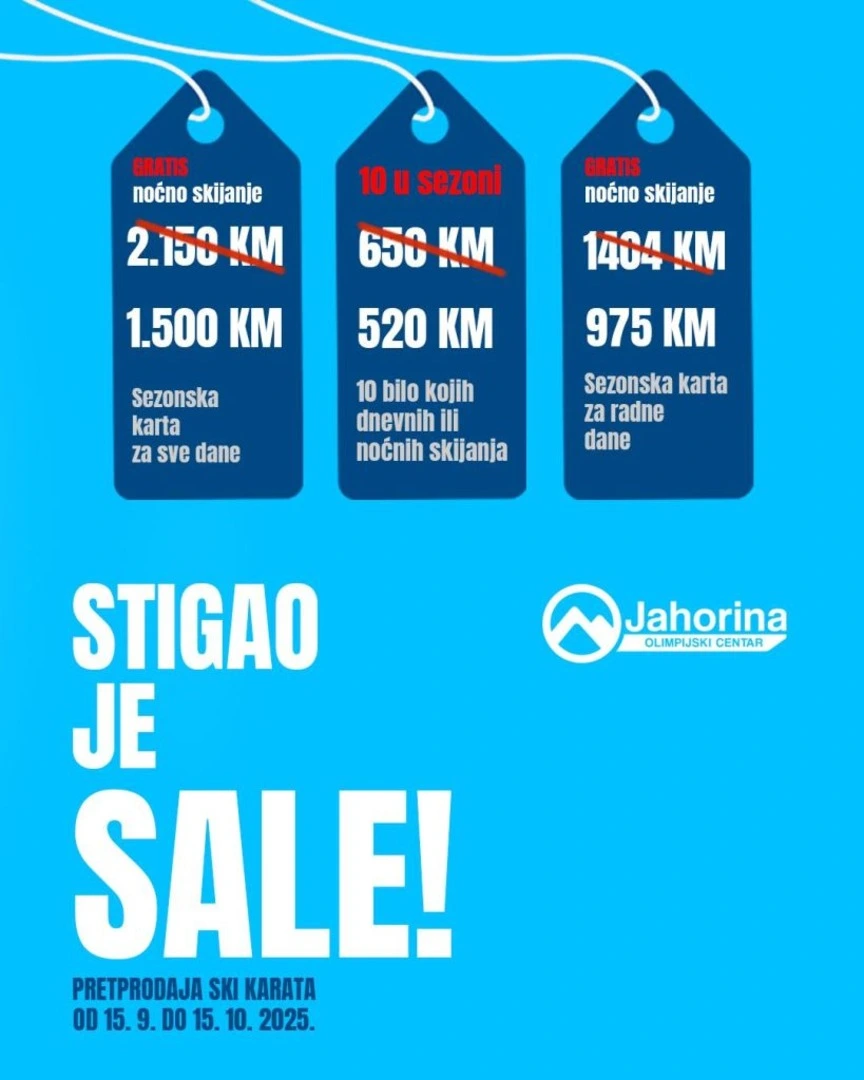 Jahorina nudi pretprodajne ski karte po nikad povoljnijim cijenama